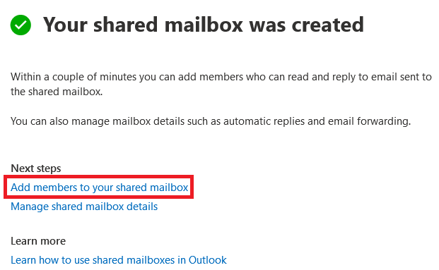 Shared Mailbox in Office 365