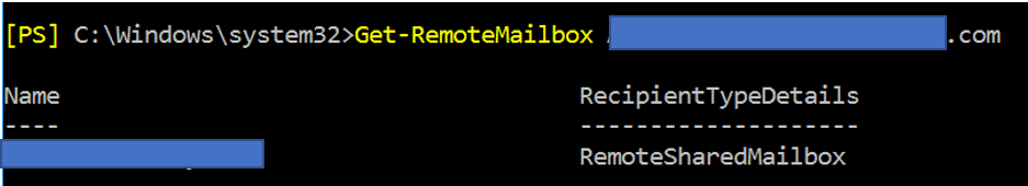 Shared Mailbox showing as Mail user