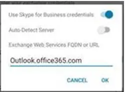 skype for business not connecting to exchange